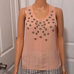 Chelsea 28 See-Through Bejeweled Tank Top